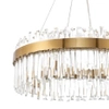 Pałacowa LAMPA wisząca CGCHANDELIERLUX LED 50W COPEL szklana OPRAWA okrągły ZWIS glamour kryształki crystals przezroczyste mosiądz