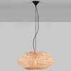 Wisząca lampa GUARDIA LE44580 do salonu ekologiczna naturalna czarna