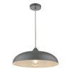 Metalowa lampa wisząca Kaelan KAE0137 kopułowa szara