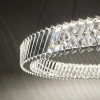 Kryształowa lampa wisząca LUXORA 11705 LED 30W 3000K glamour nikiel
