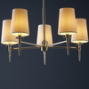 Żyrandol hampton L&-199457 Light& z abażurami białymi nikiel