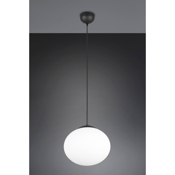 Wisząca lampa nad stół FOMENTO 363100132 Trio kula metalowa czarny biały