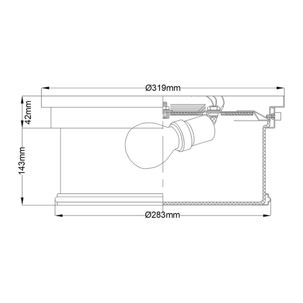 Okrągły plafon Payne FE-PAYNE-F-BATH Feiss IP44 szkło chrom biały
