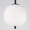 Kulista lampa wisząca Marc LE42721 czarna ze szkła nad wyspę do kuchni