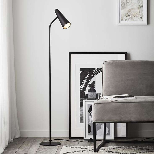Stojąca LAMPA podłogowa PEAK 107900 Markslojd metalowa OPRAWA regulowana tuba czarna