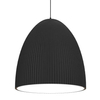 Lampa salonowa Gandra 5027 Shilo półokrągła wisząca karbowana czarna