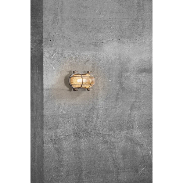 Zewnętrzny kinkiet ścienny HELFORD 49031055 IP64 retro srebrny