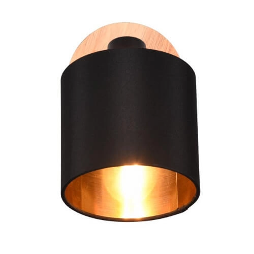 Przyścienna lampa regulowana IKERIS DL030-81331 drewniany czarny złoty