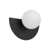 Kinkiet ścienny okrągły SATURN biały czarny metalowy 1xG9 do sypialni kulisty ball 12596