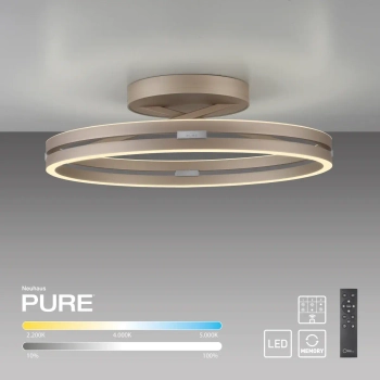 Pierścieniowa sufitowa lampa PURE LOOP brązowa 6552-97 2xLED 9W 2200-5000K na pilot