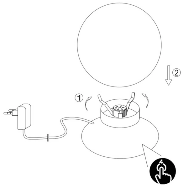 Lampka stołowa Princess R52551908 RL Light LED 3W 3000K bańka złota biała