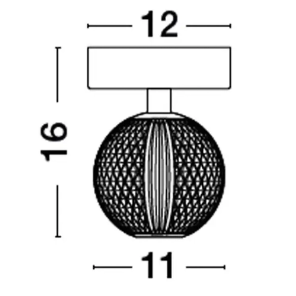 Kulista lampa sufitowa BRILLE LE43474 LED 6W srebrny przezroczysty
