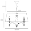 Klasyczna LAMPA wisząca VERONA P05377NI-WH Cosmolight okrągły zwis z kryształkami nikiel