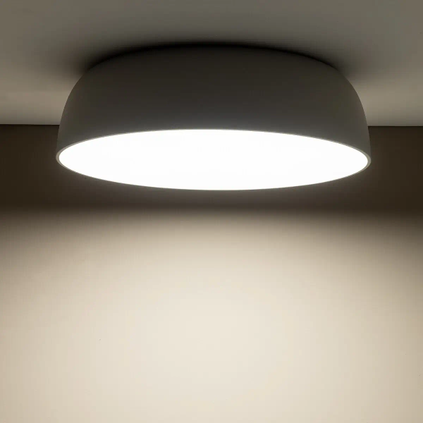 Okrągły sufitowy plafon SATELLITE 8018 do jadalni biały