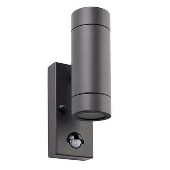 Ogrodowa lampa elewacyjna Palin PIR 94793 z czujnikiem ruchu IP44 antracyt