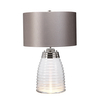 Dekoracyjna stołowa lampa QN-MILNE-TL-GREY abażur szary