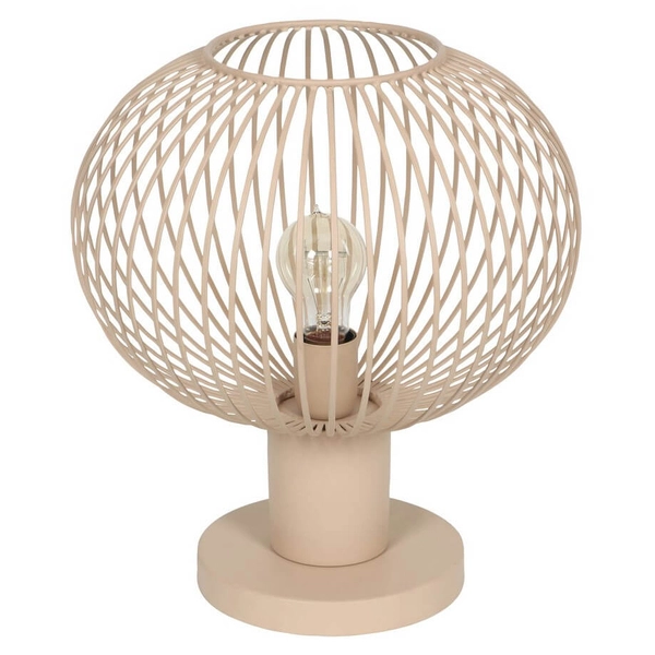 Lampka stolikowa druciana GILA 565790166 Trio kula do sypialni beżowa