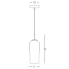 Szklana lampa wisząca 22119 do jadalni nad stół przezroczysta złoty
