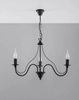 Żyrandol LAMPA wisząca SL.0217 świecznikowa OPRAWA klasyczna ZWIS na łańcuchu maria teresa czarny
