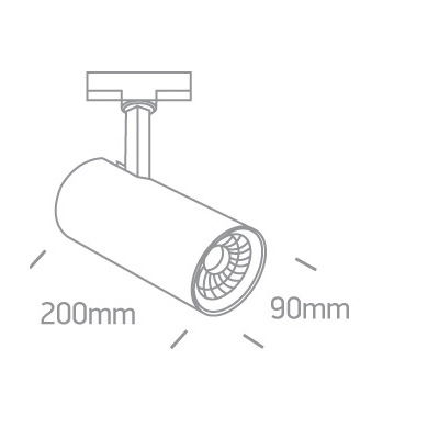 Sufitowa lampa z regulacją do szyn 3-faz REO MYL.00095 LED 30W 3000K biała