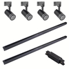 Trójfazowy zestaw szynowy do salonu MILANO 327796 metalowy czarny