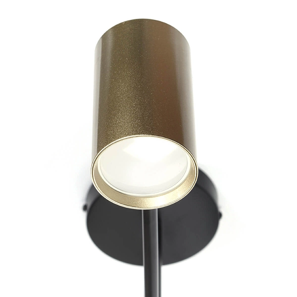 Lampa sufitowa Siena 1119 DomenoLed regulowana tuba do salonu czarna złota