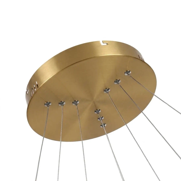 Wisząca lampa złota pierścieniowa LED 32W 3000K barwa ciepła nad stół SLD/000061/3000/G