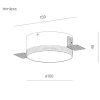 Podtynkowa oprawa podtynkowa do oczek sufitowych QRLED next aluminium srebrna  81256-11