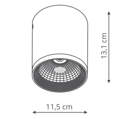 Downlight LAMPA sufitowa ZOVO 1 LP-32015/1SM WH Light Prestige metalowa OPRAWA natynkowa LED 15W 3000K tuba biała