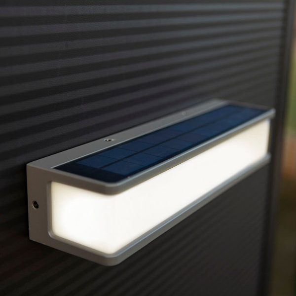 Solarna Lampa ścienna Doblo 6943801125 Lutec LED 16,5W 4000K IP54 szary
