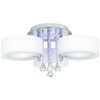 Sufitowa LAMPA glamour DRS8006/3 8C LED 180W Elem metalowa OPRAWA crystal z pilotem chrom biała