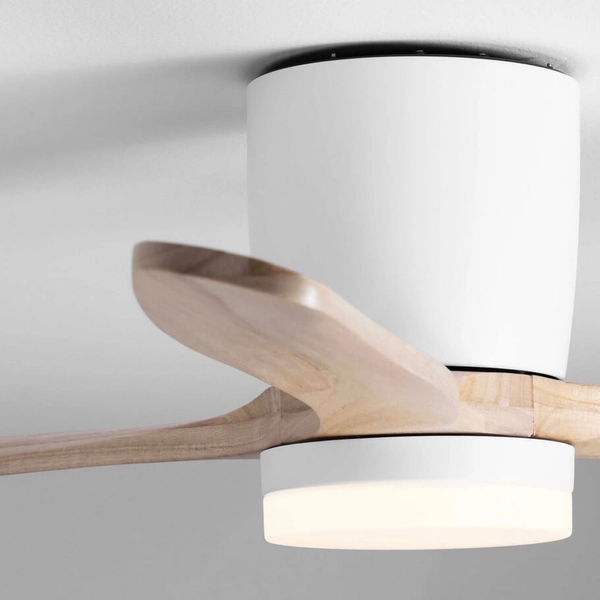 Sufitowa lampa wentylator GUARAYOS LE44966 LED 18W 3000-6500K drewniana biała