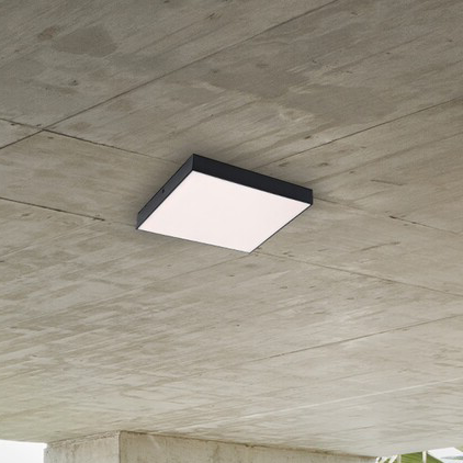 Plafoniera LAMPA łazienkowa TARTU 7900 Rabalux kwadratowa OPRAWA plafon LED 24W 2800K - 6000K sufitowy metalowy IP44 czarny