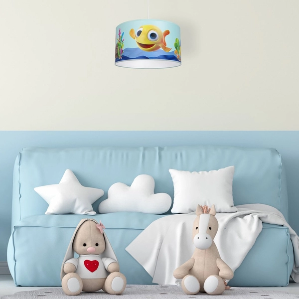 Abażurowa lampa wisząca MINIMINI MLP6800 Milagro dziecięcia ryba multikolor