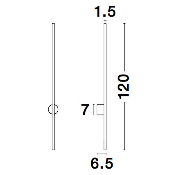 Ledowy kinkiet metalowy Tunja LE42606 czarny 20W 3000K lampa do salonu