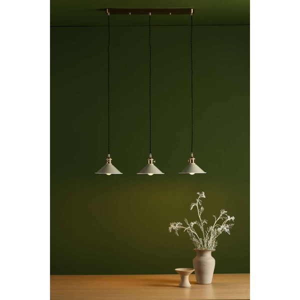 Vintage lampa wisząca do pokoju Hadano HAD3640-06 Dar Lighting mosiądz szara