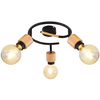 Regulowana LAMPA sufitowa JORNA 54031-3 Globo metalowa OPRAWA reflektorki czarne drewno
