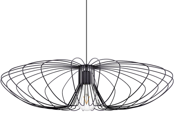 Wisząca lampa Tizi K-3409 industrialny druciak czarny