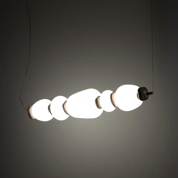 Jadalniana lampa wisząca CERAMIC 11699 LED 26W 3000K biała szara