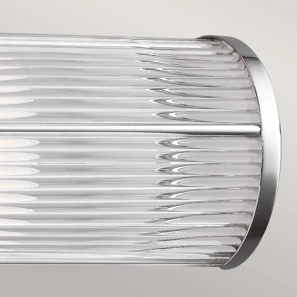 LAMPA ścienna Paulson FE-PAULSON2 Elstead FEISS kinkiet OPRAWA metalowa industrialna IP44 polerowany chrom przezroczysta