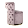 Luksusowy fotel obrotowy Jamie S4446 PINK VELVET Richmond Interiors industrialny różowy