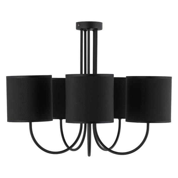 Lampa sufitowa do salonu Torens 4595 TK Lighting tuby tekstylna czarna złota