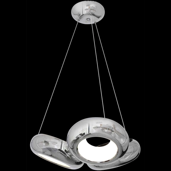 Wisząca LAMPA futurystyczna MERCURIO ML329 Milagro metalowa OPRAWA zwis LED 36W pierścienie circles chrom