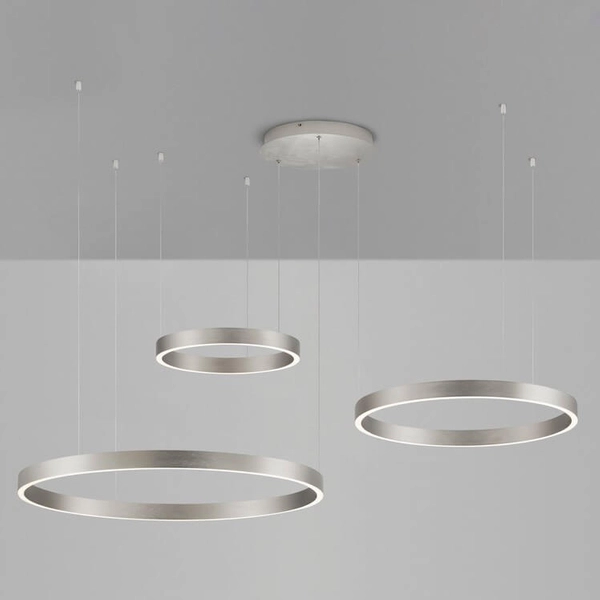 Pierścieniowa lampa wisząca BARI LE44316 LED 181W 3000K srebrna