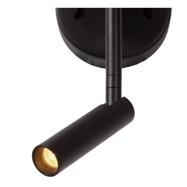 Kinkiet ścienny metalowy Magic 68211/82/30 Lucide LED 3W 2700K tuba czarna