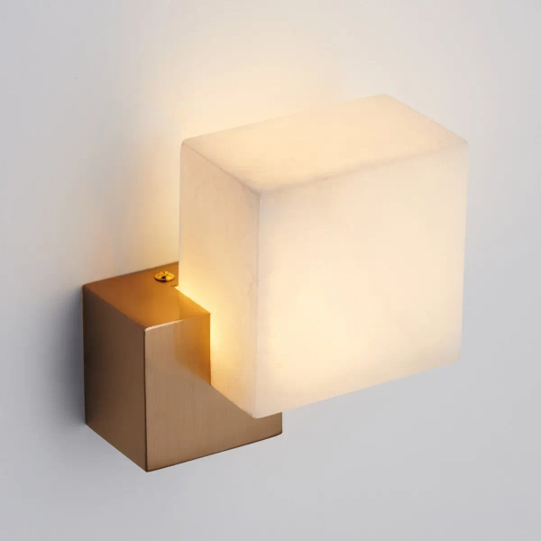 Lampa ścienna CUBO ST-DL-8537 gold LED 3W 3000K kostka złota biała