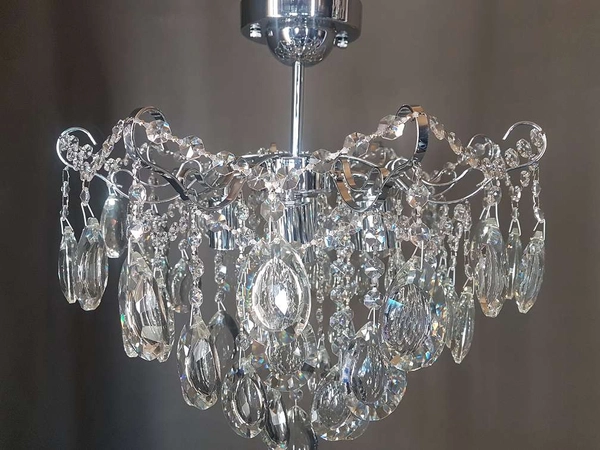 LAMPA sufitowa VEN E 1271/4 kryształowa OPRAWA pałacowy plafon crystal przezroczysty