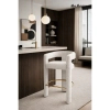 Krzesło LOGAN MM001501100352 białe tapicerowane tkaniną do jadalni 55cm