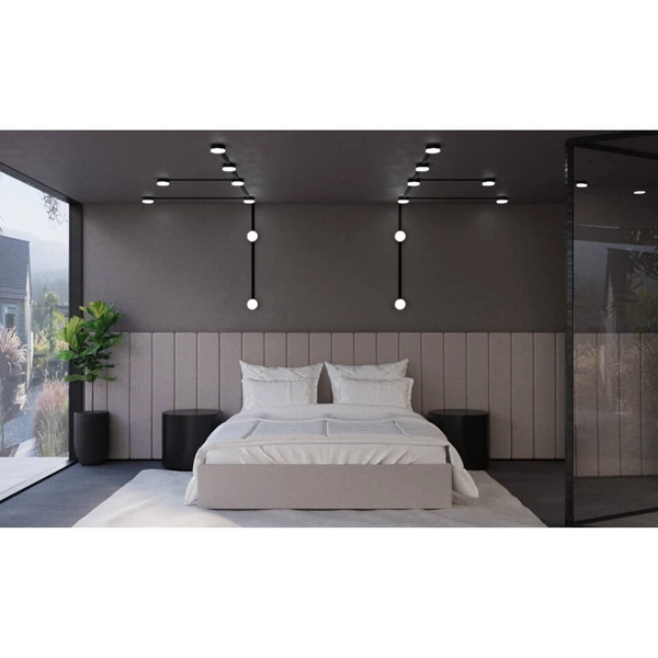 Lampy do systemu okrągłe Drop 1013 BROSline modułowy czarny