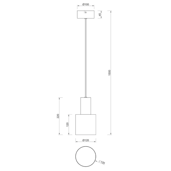 Lampa zwisająca ELIOR DL141319400 Trio regulowana wysokość szary